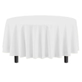 Premium Round White Plastic Table Covers | 6 Pack